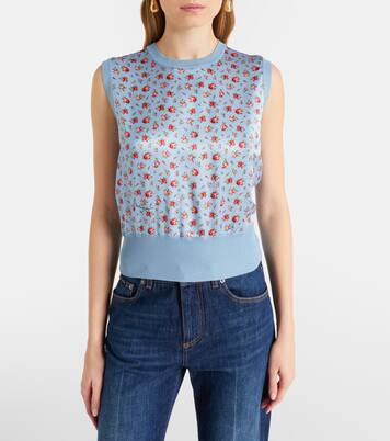 Floral silk sweater vest | Dolce&Gabbana