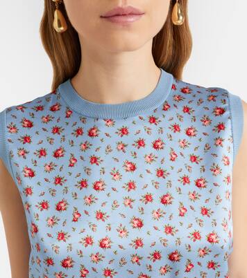 Floral silk sweater vest | Dolce&Gabbana