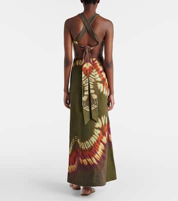 Marilyn dyed denim midi dress | Alémais