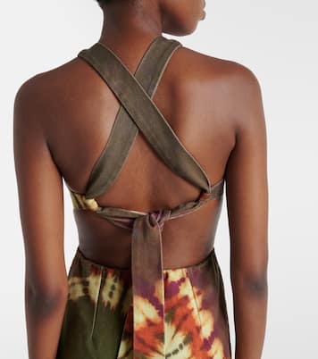 Marilyn dyed denim midi dress | Alémais