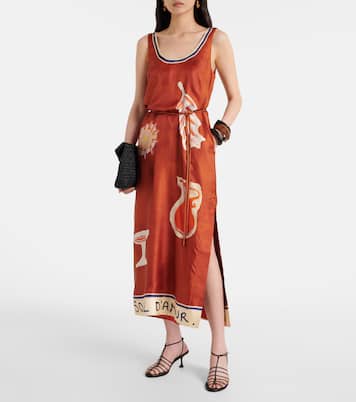 X LRNCE Midikleid Soleil D'Amour aus Seide | Alémais