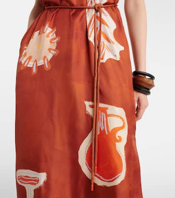 X LRNCE Midikleid Soleil D'Amour aus Seide | Alémais