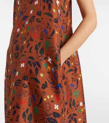 Melfi printed silk twill midi dress | Asceno