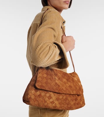 Schultertasche Giorno aus Veloursleder | Bottega Veneta