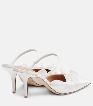 Cecile 70 ruffled satin mules | Malone Souliers