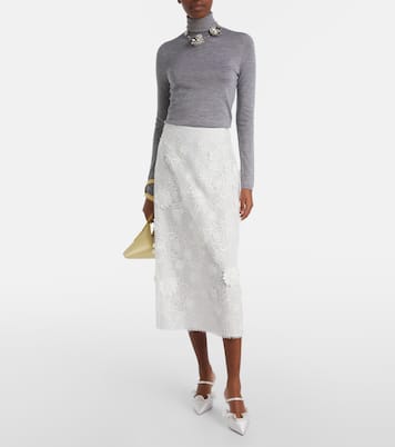 Cecile 70 ruffled satin mules | Malone Souliers