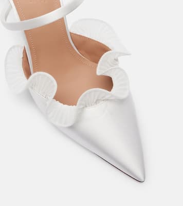 Cecile 70 ruffled satin mules | Malone Souliers