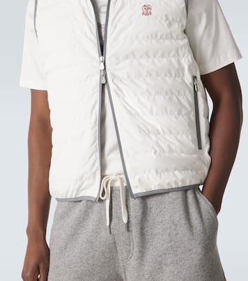 Logo down vest | Brunello Cucinelli