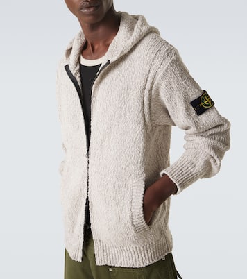 Compass cotton zip-up hoodie | Stone Island