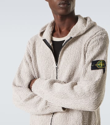 Compass cotton zip-up hoodie | Stone Island