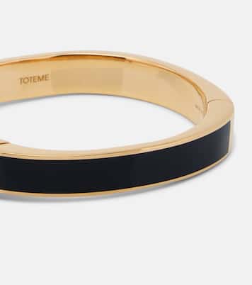 Bracelet Signature en émail plaqué or | Toteme