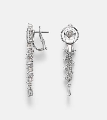 Pendientes de oro blanco de 18 ct (750/1000) con diamantes | Yeprem