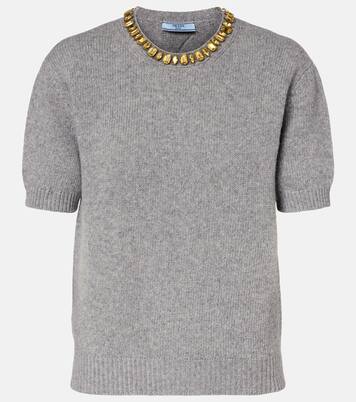 Pull en laine et cachemire à ornements | Prada