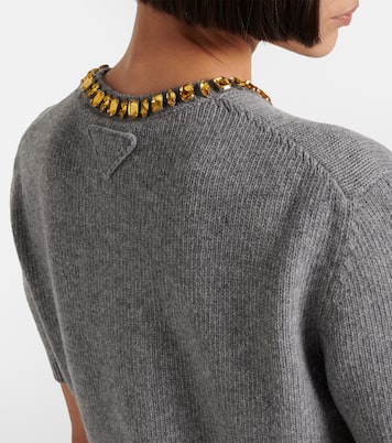 Pull en laine et cachemire à ornements | Prada