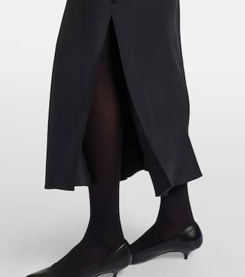 Abito midi Barina in seta con pizzo | The Row