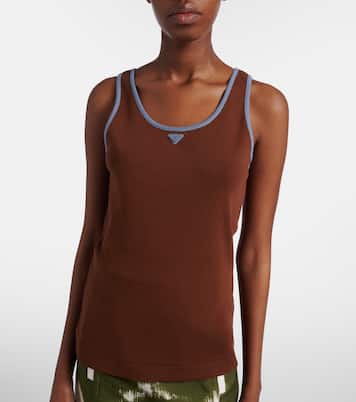 Cotton jersey tank top | Prada
