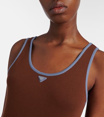 Cotton jersey tank top | Prada