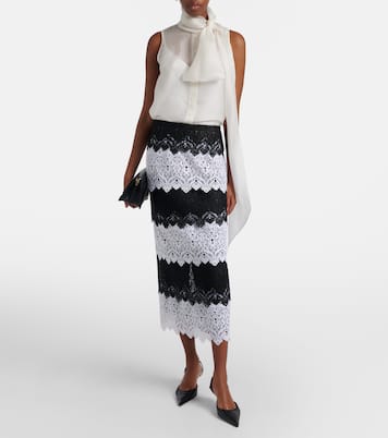 Midirock aus Spitze | Carolina Herrera