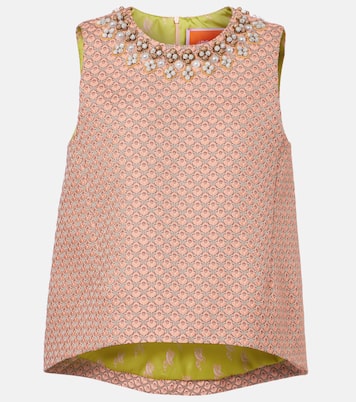 Top La Scala de jacquard floral adornado | La DoubleJ