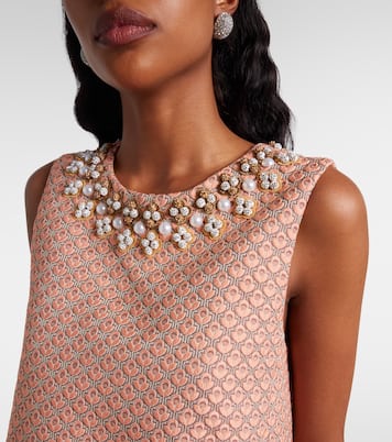 Top La Scala de jacquard floral adornado | La DoubleJ