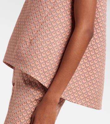 Top La Scala de jacquard floral adornado | La DoubleJ