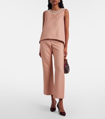 Top La Scala de jacquard floral adornado | La DoubleJ