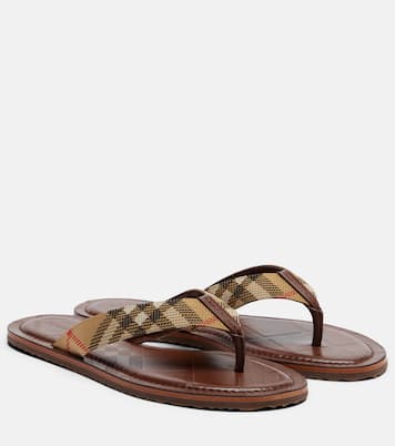 Pavilion Buberry Check thong sandals | Burberry