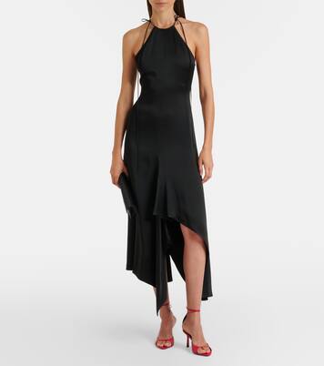 Asymmetrisches Midikleid aus Crêpe | Victoria Beckham
