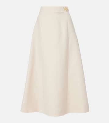VGold Crepe Couture midi skirt | Valentino