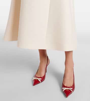 VGold Crepe Couture midi skirt | Valentino