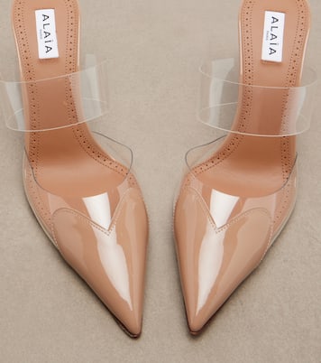 Le Cœur patent leather and PU mules | Alaïa