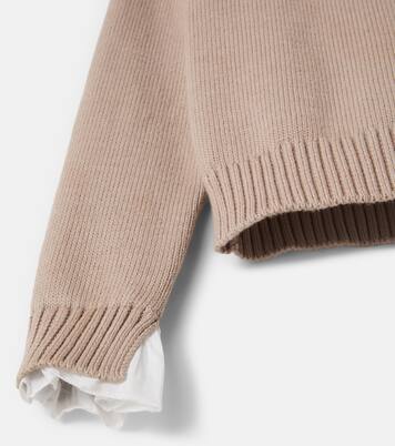 Cotton and wool sweater | Monnalisa