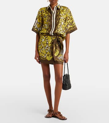 Mona printed hemp wrap skirt | Alémais