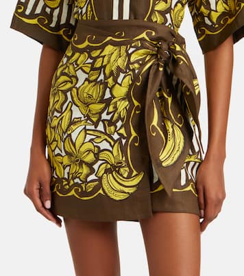 Mona printed hemp wrap skirt | Alémais