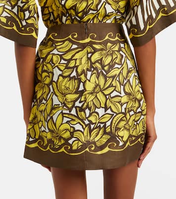Mona printed hemp wrap skirt | Alémais