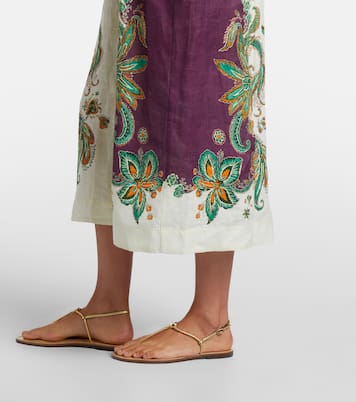 Vestido camisero Ruthie de lino estampado | Alémais