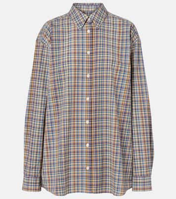 Camisa de popelín de algodón a cuadros | Toteme