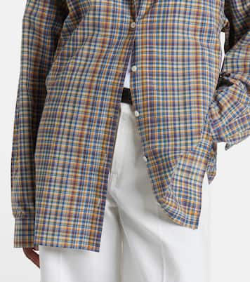 Camisa de popelín de algodón a cuadros | Toteme