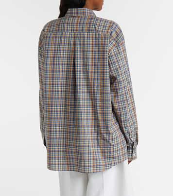 Camisa de popelín de algodón a cuadros | Toteme