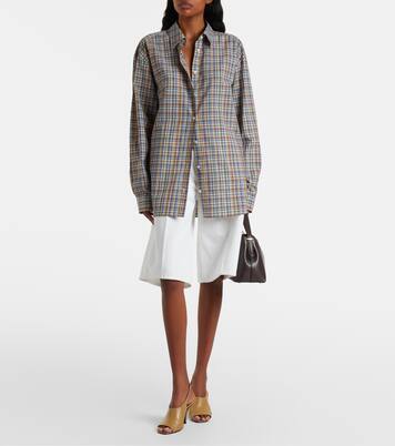 Camisa de popelín de algodón a cuadros | Toteme