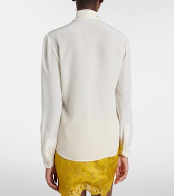 Tie-neck silk blouse | Saint Laurent