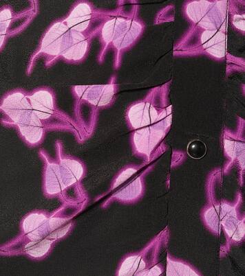 Robe chemise midi Radiant Leaves imprimée en soie mélangée | Dorothee Schumacher