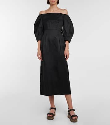 Robe midi Majano à encolure bardot en lin | Gabriela Hearst