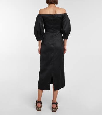 Robe midi Majano à encolure bardot en lin | Gabriela Hearst