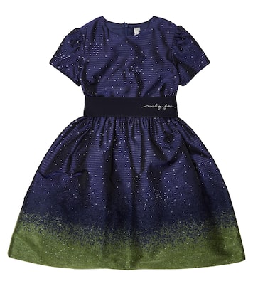 Glitter-embellished satin dress | Il Gufo