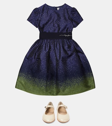 Glitter-embellished satin dress | Il Gufo