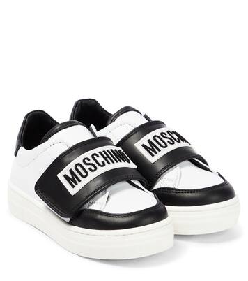 Logo leather sneakers | Moschino Kids