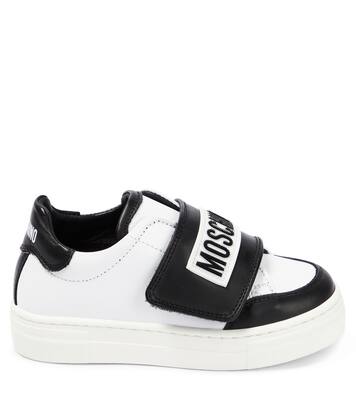 Logo leather sneakers | Moschino Kids