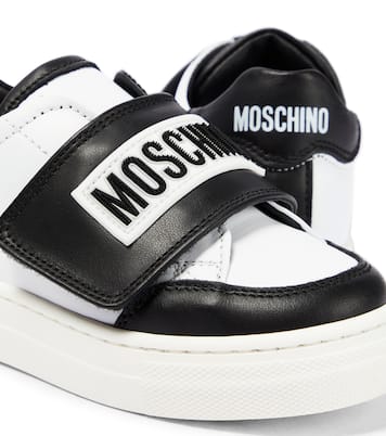 Logo leather sneakers | Moschino Kids