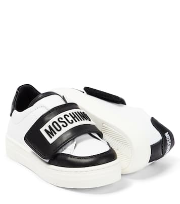 Logo leather sneakers | Moschino Kids